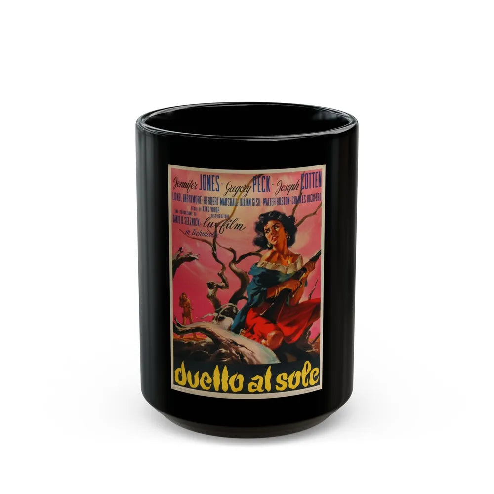 DUEL IN THE SUN (ITALIAN) 1946 Movie Poster - Black Coffee Mug-15oz-Go Mug Yourself