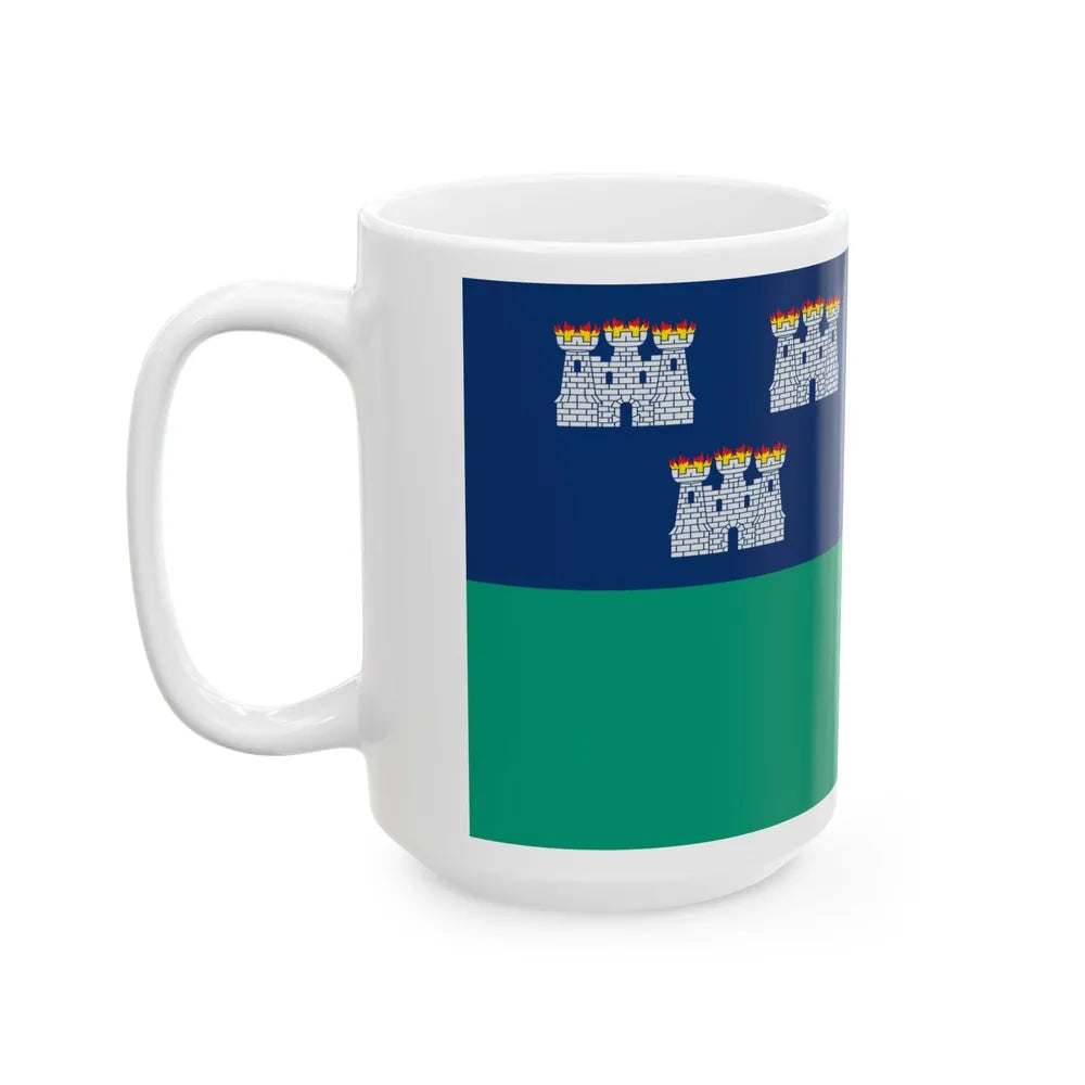 Flag of Dublin City Ireland - White Coffee Mug-Go Mug Yourself