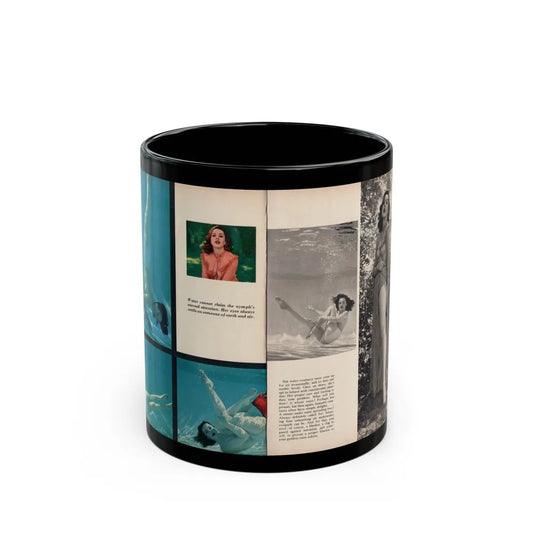 Dawn Richard #69 - [Pages 10 & 11] Including 2 Pages, 6 Photos 3 Color & 2 B&W with, Caption & rest of article from DUDE Mag. '57 (Vintage Female Icon) Black Coffee Mug-11oz-Go Mug Yourself