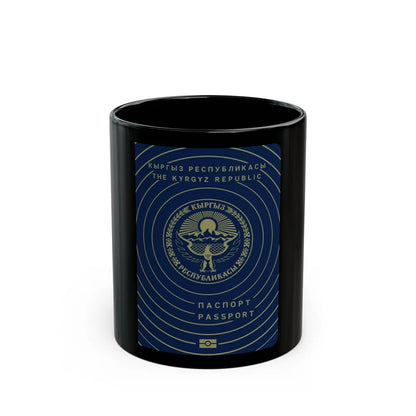 Kyrgyzstan Passport - Black Coffee Mug-11oz-Go Mug Yourself