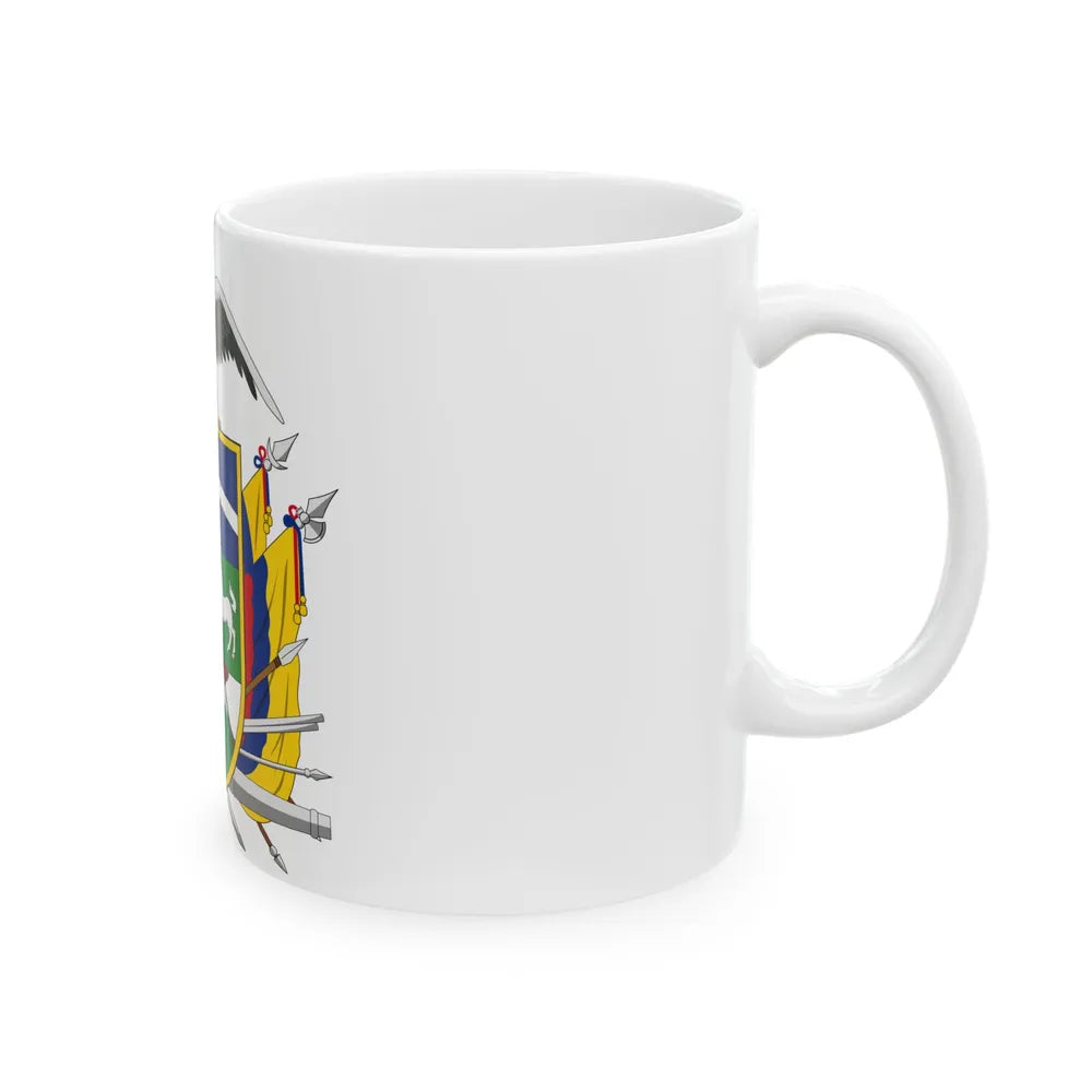 Coat of arms of Ecuador (1843) - White Coffee Mug-Go Mug Yourself