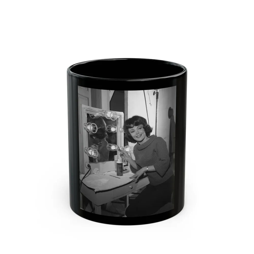 Francine York #67 (Vintage Female Icon) Black Coffee Mug-11oz-Go Mug Yourself