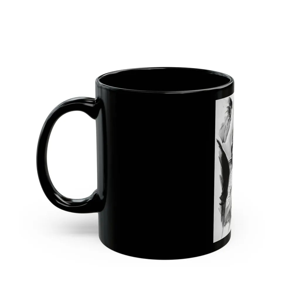 Comedienne, interior magazine illustration - Black Coffee Mug-Go Mug Yourself