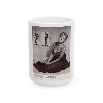 Julie Newmar #288 (Vintage Female Icon) White Coffee Mug-15oz-Go Mug Yourself