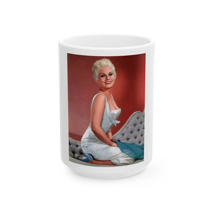 Kim Novak #309 (Vintage Female Icon) White Coffee Mug-15oz-Go Mug Yourself