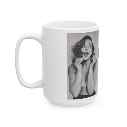 Dawn Richard #45 - [Pages 20 & 21] Including Pages 1 & 2 of 4 with, 3 B&W Photos+Article from Adam Mag. '58 - Photo (Vintage Female Icon) White Coffee Mug-Go Mug Yourself