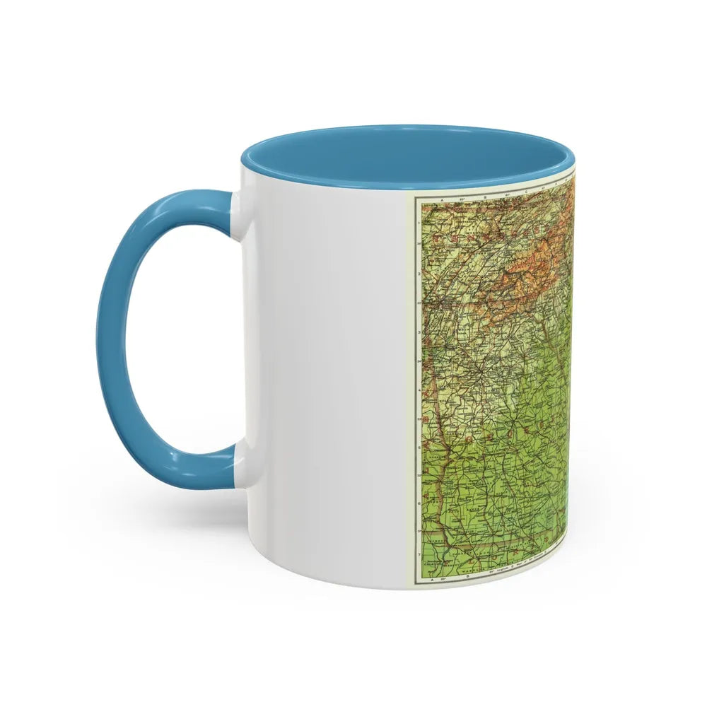 USA - Southeastern (1926) (Map) Accent Coffee Mug-Go Mug Yourself