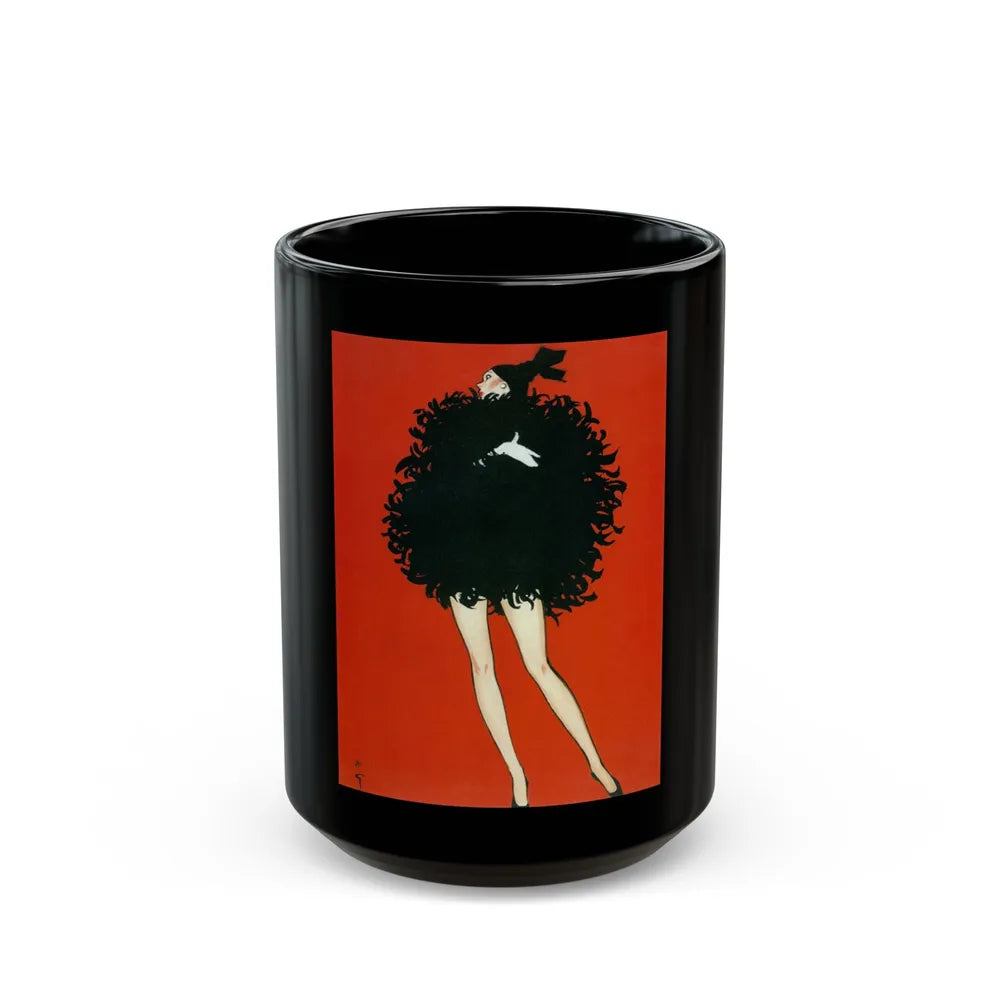 Fashion illustration (3) - Black Coffee Mug-15oz-Go Mug Yourself