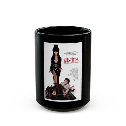 ELVIRA MISTRESS OF THE DARK 1988 Movie Poster - Black Coffee Mug-15oz-Go Mug Yourself