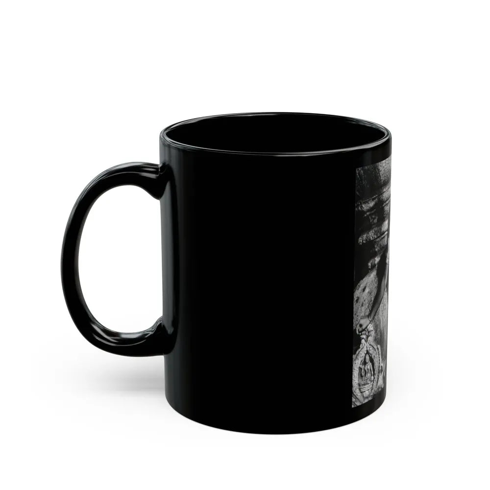 Caroline Munro #228 (Vintage Female Icon) Black Coffee Mug-Go Mug Yourself