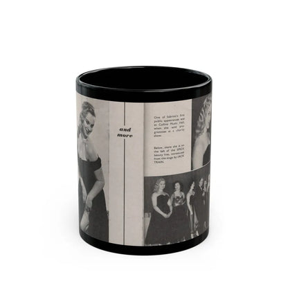 Norma Sykes #155 - 66 PHOTOGRAPHS OF Sabrina U.K. Pocket Mag. Pages 40 & 41 (Vintage Female Icon) Black Coffee Mug-11oz-Go Mug Yourself