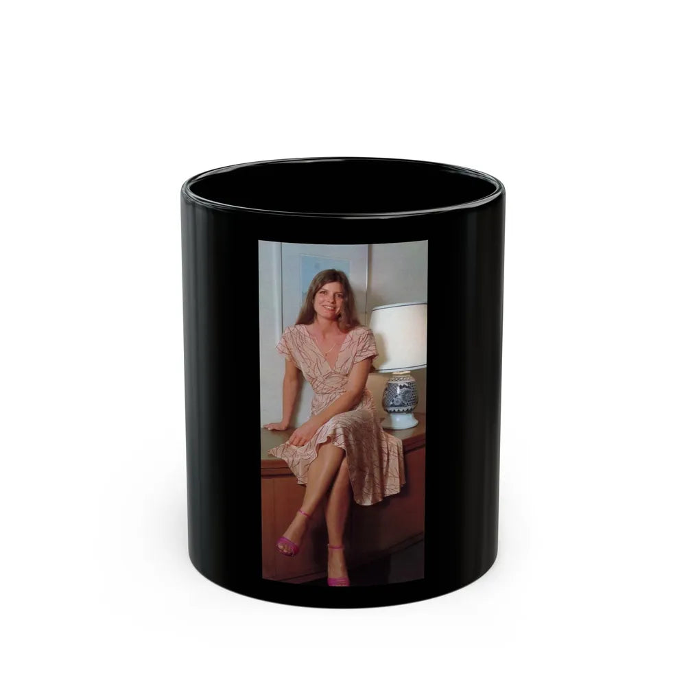 Katharine Ross #114 (Vintage Female Icon) Black Coffee Mug-11oz-Go Mug Yourself