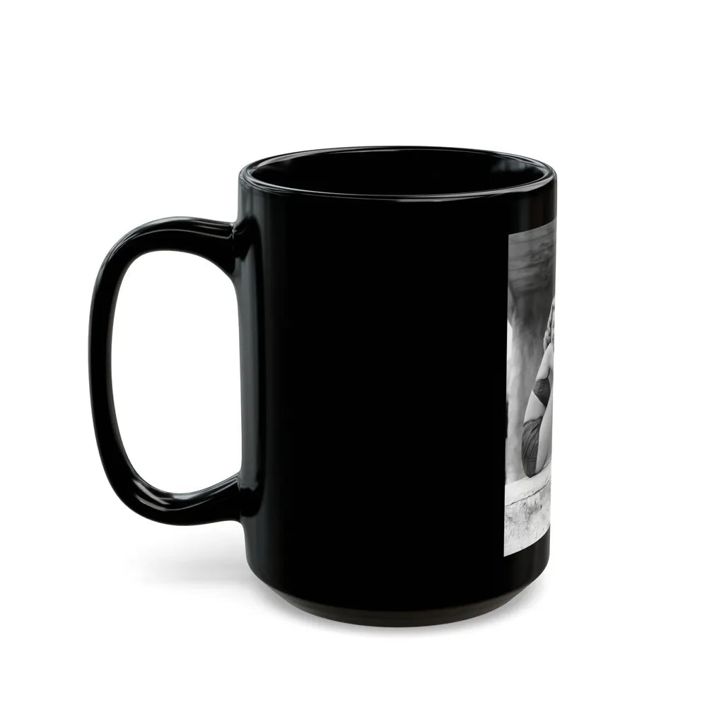 Leslie Parrish #276 (Vintage Female Icon) Black Coffee Mug-Go Mug Yourself