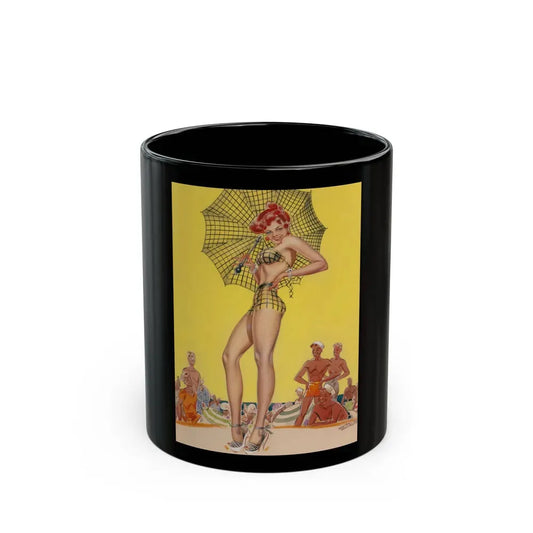 Beach Babe - Black Coffee Mug 11oz - Go Mug Yourself
