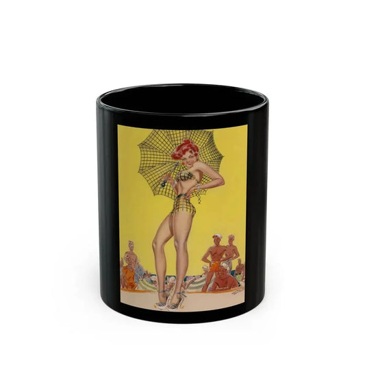 Beach Babe - Black Coffee Mug 11oz - Go Mug Yourself