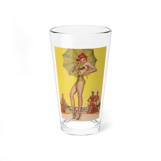 Beach Babe (Magazine Illustration) Pint Glass 16oz 16oz - Go Mug Yourself