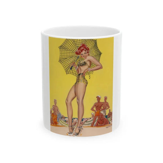 Beach Babe - White Coffee Mug 11oz - Go Mug Yourself