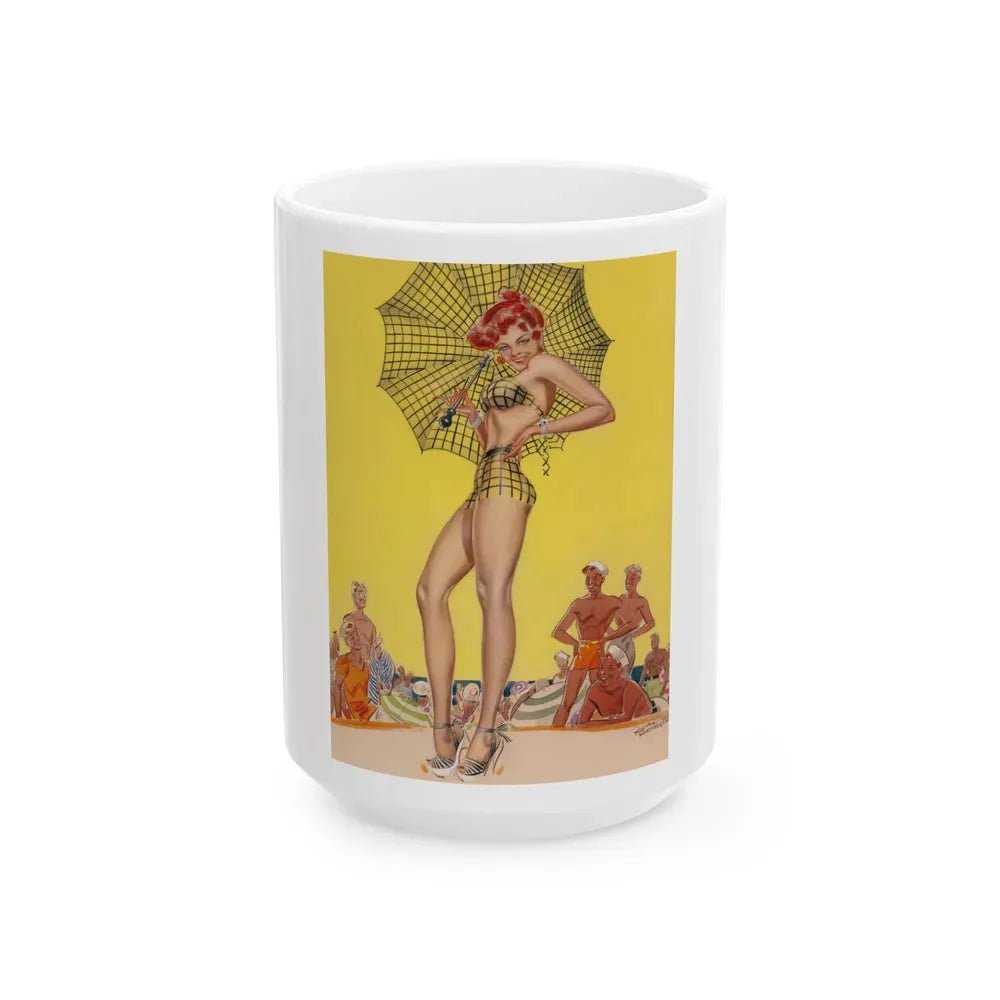 Beach Babe - White Coffee Mug 15oz - Go Mug Yourself