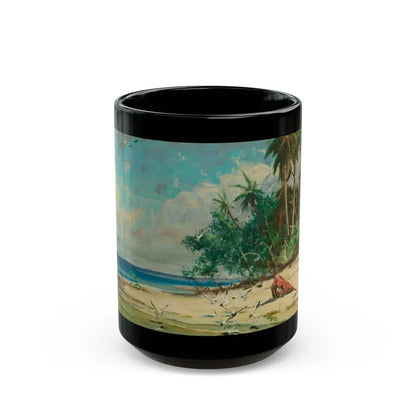 Beach Landscape, 1966 - Black Coffee Mug 15oz - Go Mug Yourself