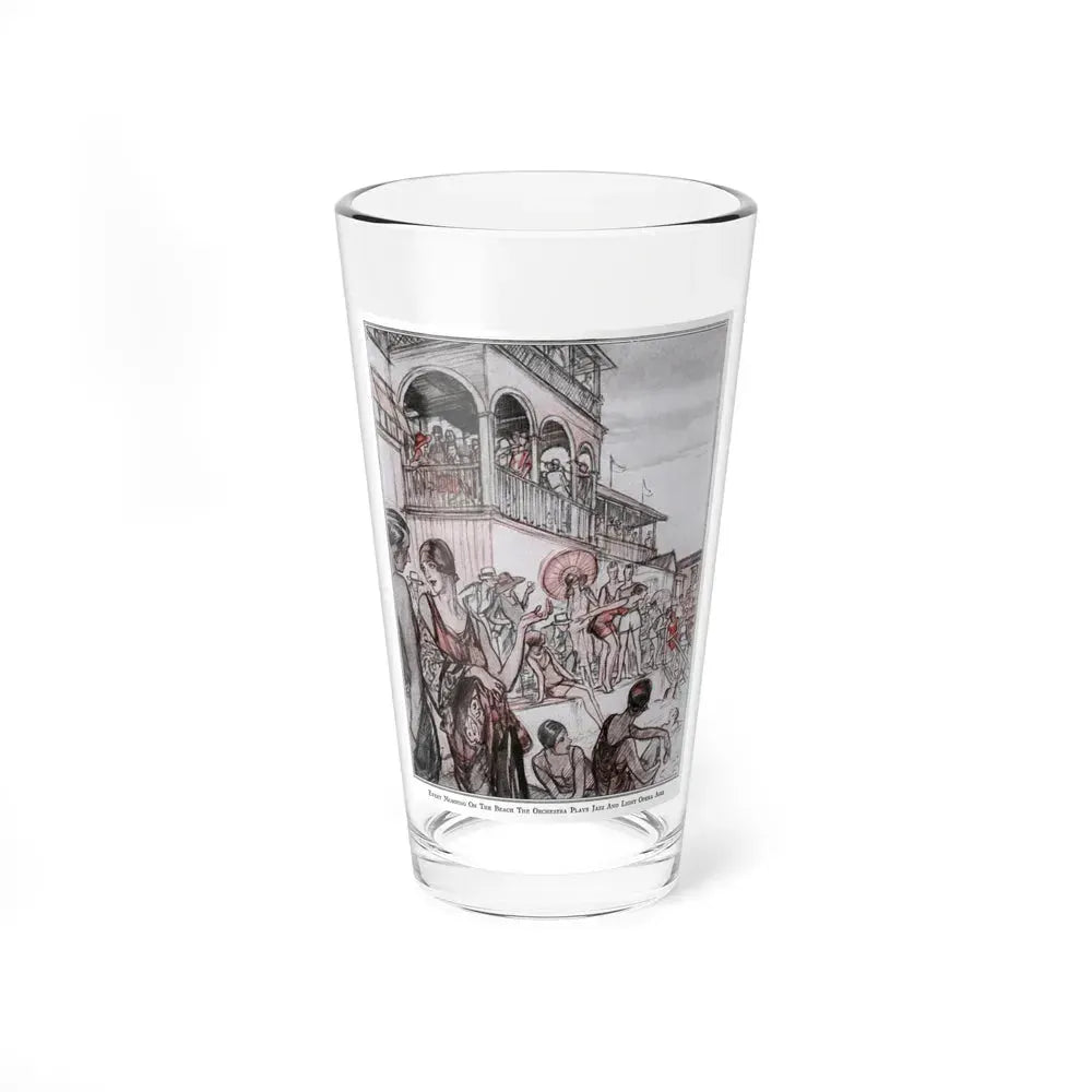 Beach Manners, McCalls magazine, August 1926 (Magazine Illustration) Pint Glass 16oz 16oz - Go Mug Yourself