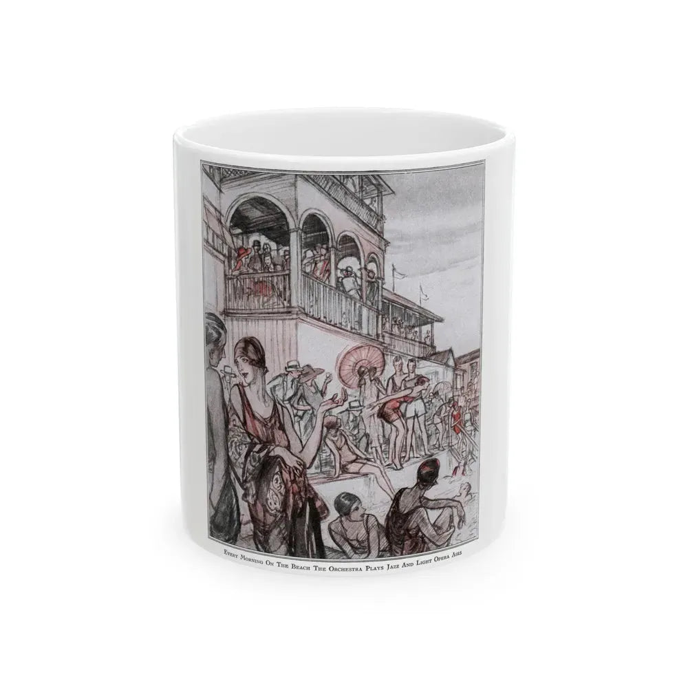 Beach Manners, McCalls magazine, August 1926 - White Coffee Mug 11oz - Go Mug Yourself
