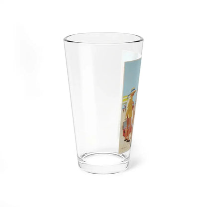 Beach Picnic Illustration (c. 1959) (Magazine Illustration) Pint Glass 16oz - Go Mug Yourself