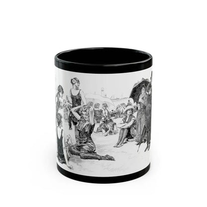 Beach Scene - Black Coffee Mug 11oz - Go Mug Yourself