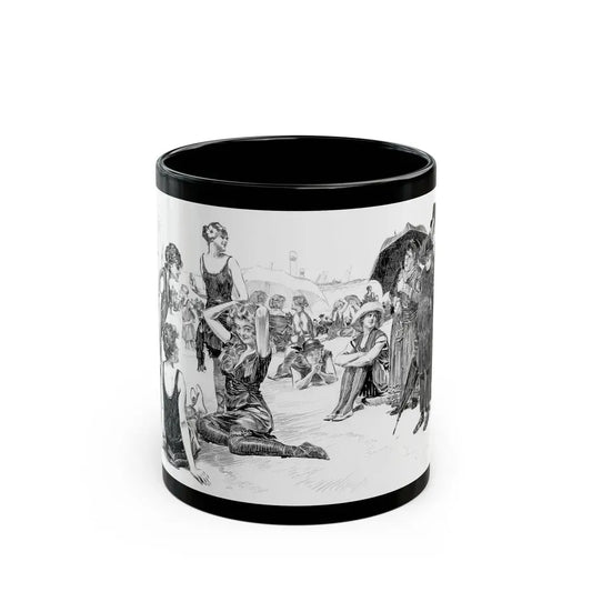 Beach Scene - Black Coffee Mug 11oz - Go Mug Yourself