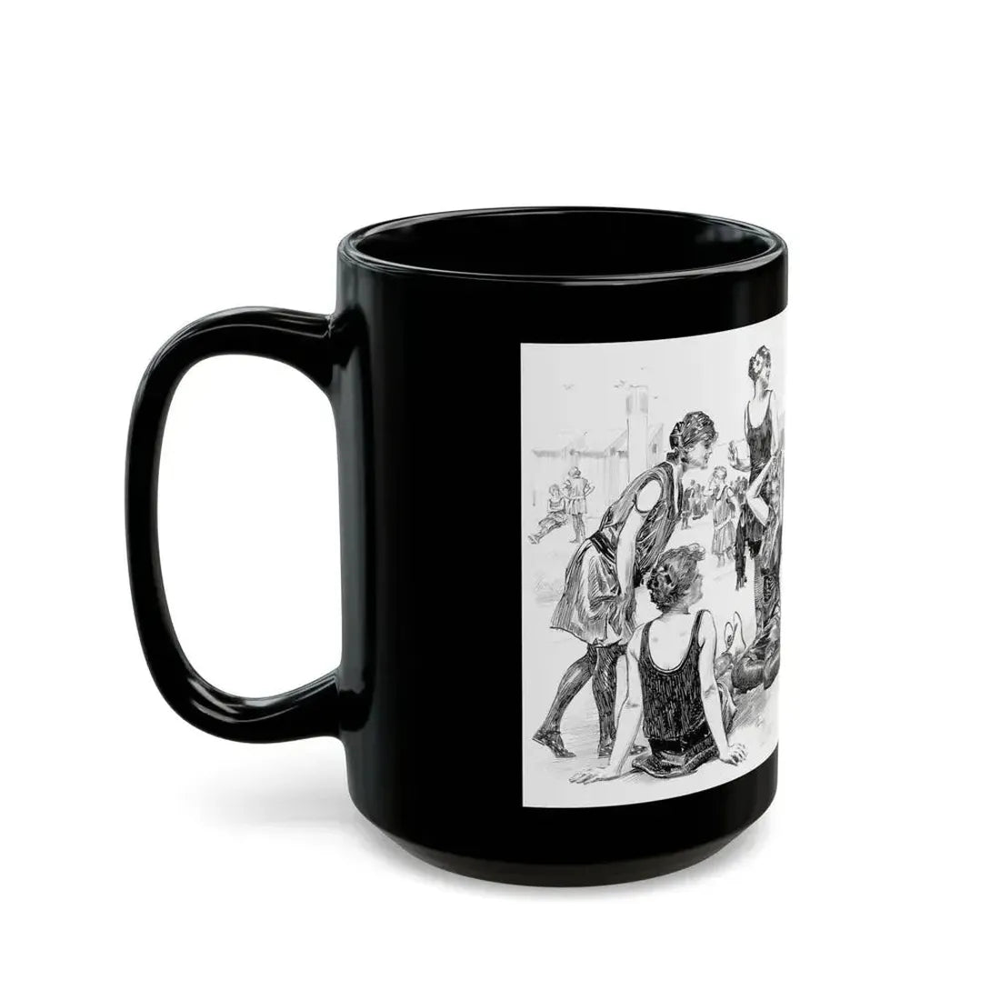 Beach Scene - Black Coffee Mug - Go Mug Yourself