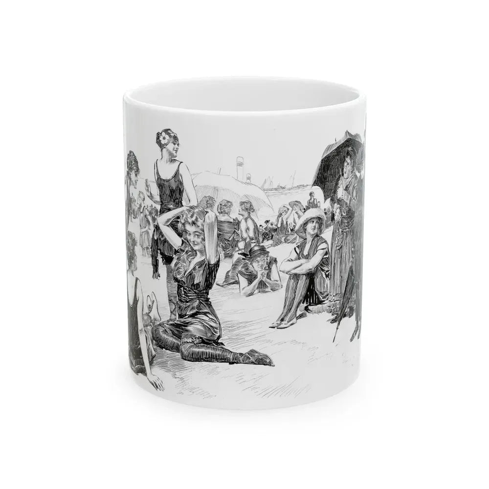 Beach Scene - White Coffee Mug 11oz - Go Mug Yourself