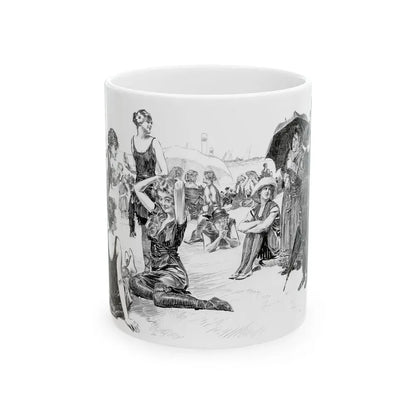 Beach Scene - White Coffee Mug 11oz - Go Mug Yourself