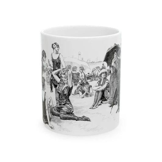 Beach Scene - White Coffee Mug 11oz - Go Mug Yourself
