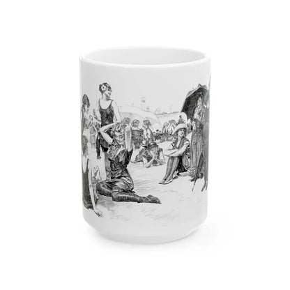 Beach Scene - White Coffee Mug 15oz - Go Mug Yourself