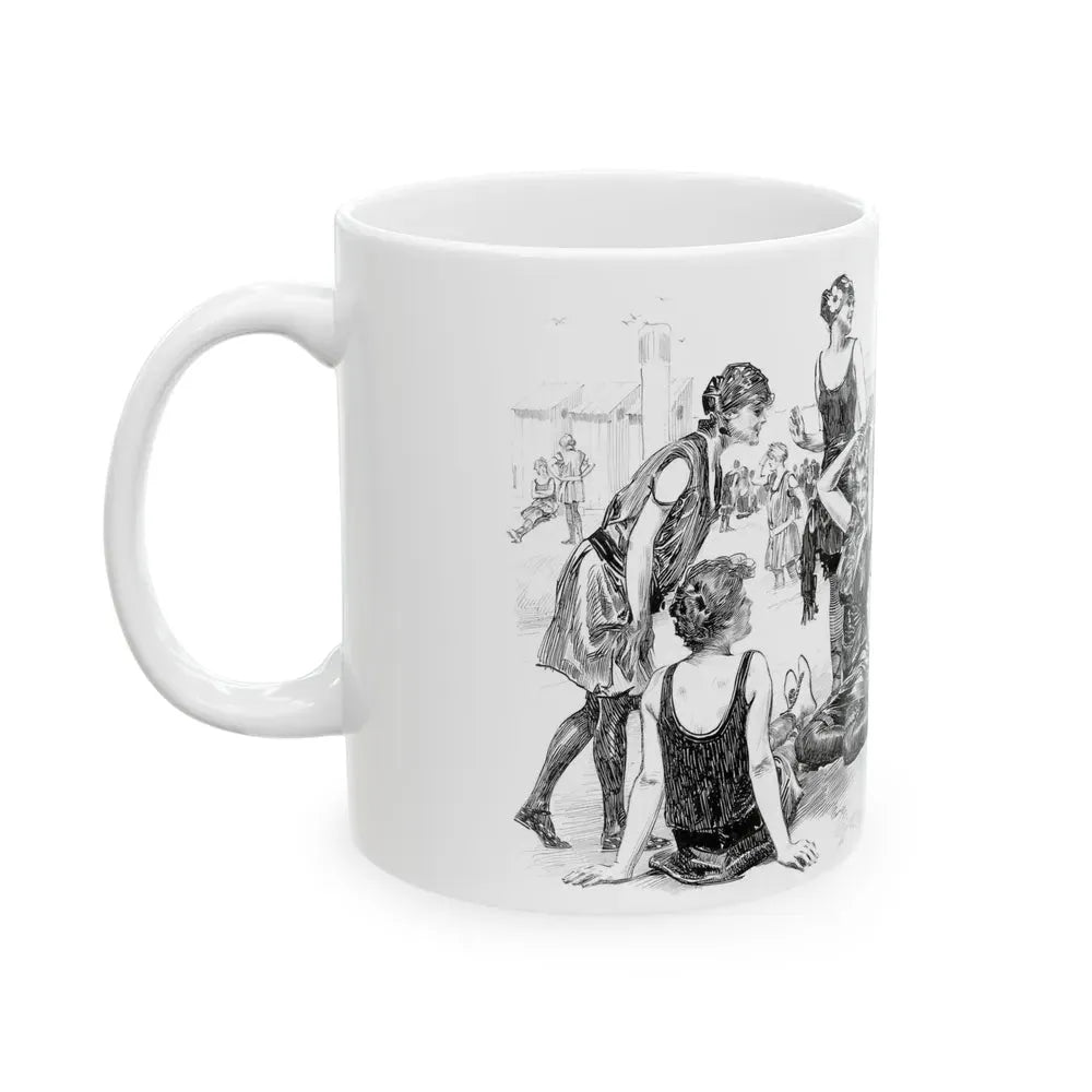 Beach Scene - White Coffee Mug - Go Mug Yourself