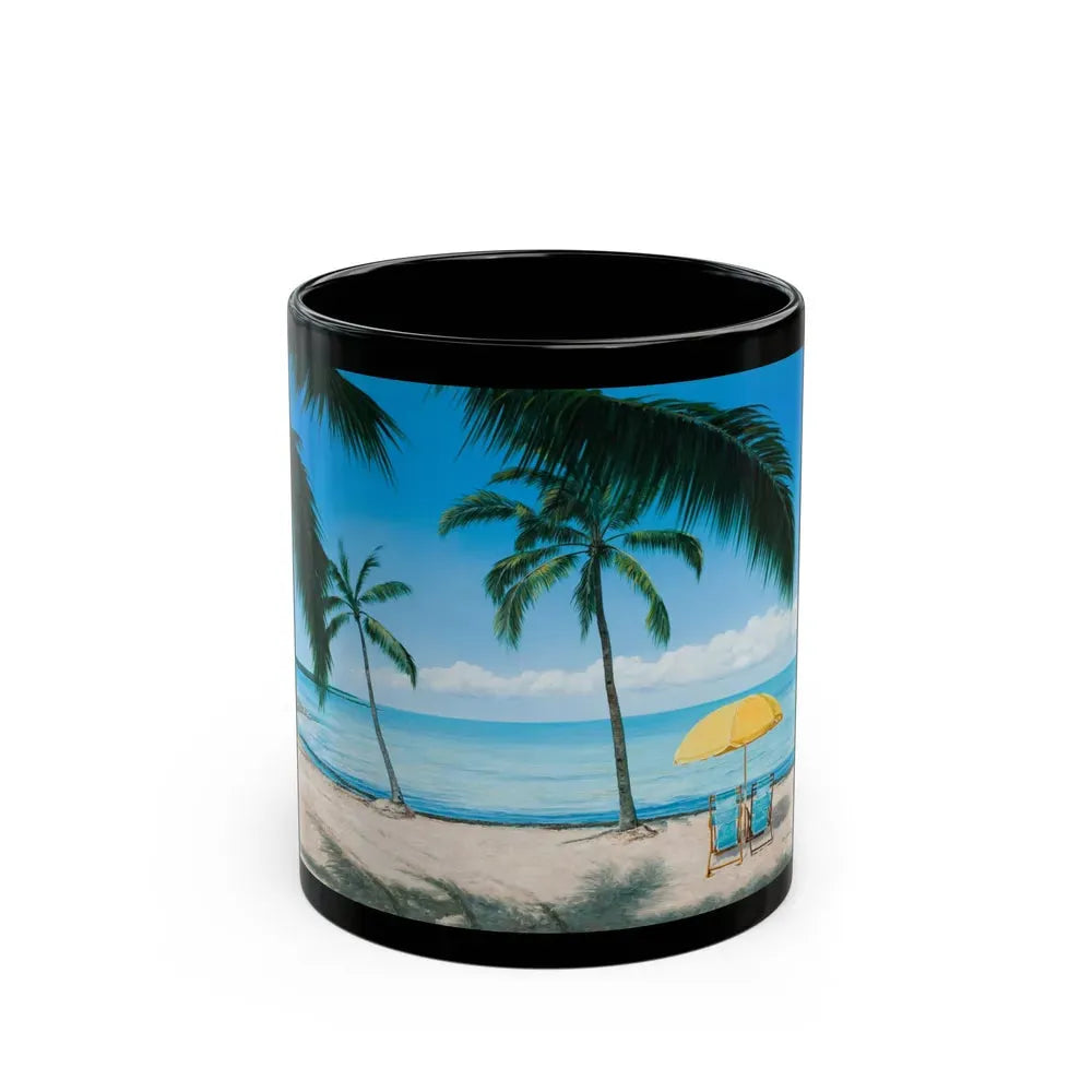 Beach Scene_1 - Black Coffee Mug 11oz - Go Mug Yourself