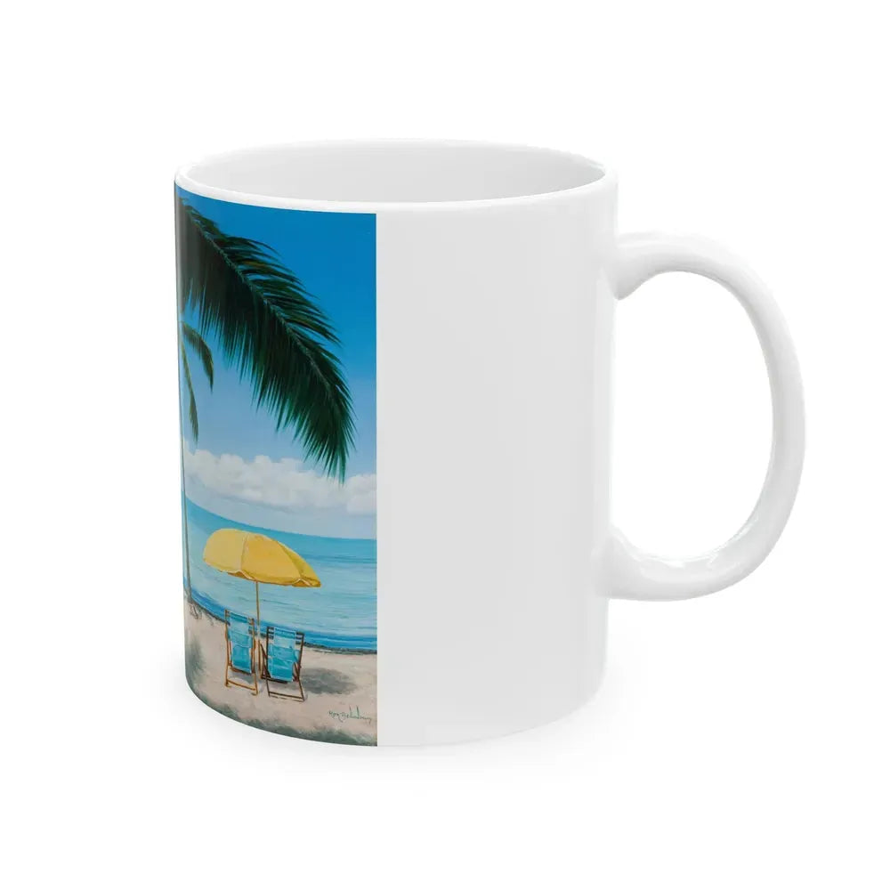 Beach Scene_1 - White Coffee Mug - Go Mug Yourself