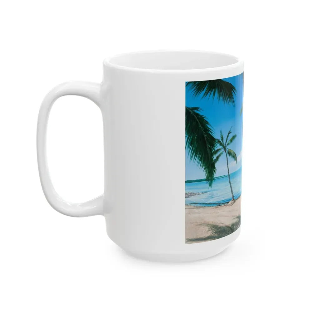 Beach Scene_1 - White Coffee Mug - Go Mug Yourself