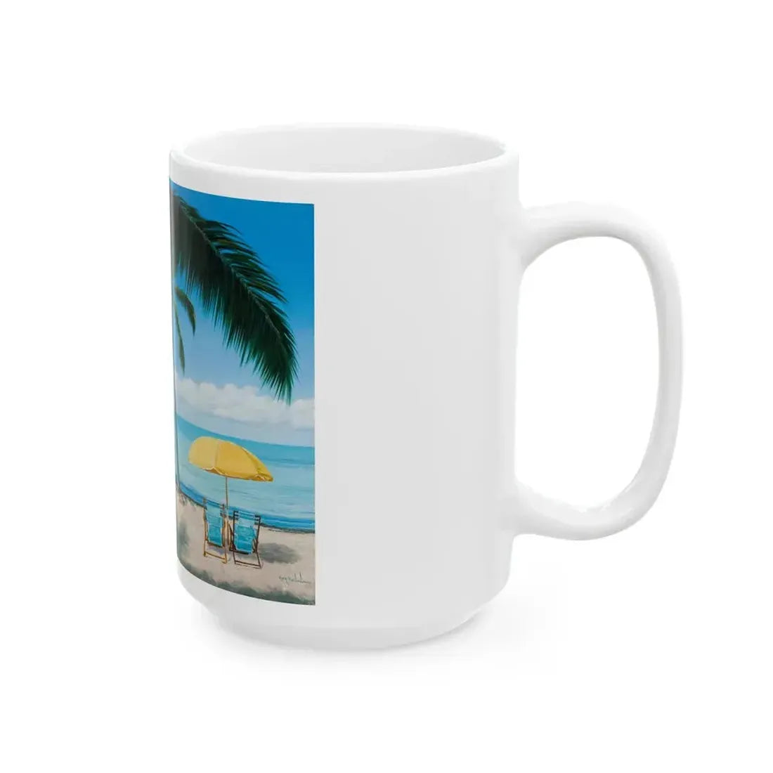 Beach Scene_1 - White Coffee Mug - Go Mug Yourself