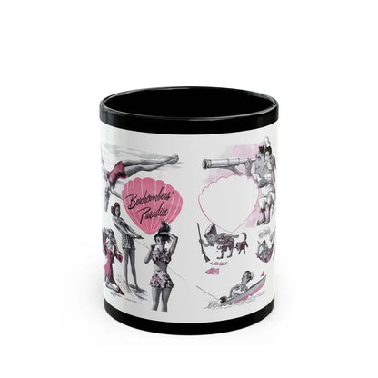 Beachcombers' Paradise, Cosmopolitan, May 1947 - Black Coffee Mug 11oz - Go Mug Yourself