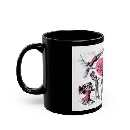 Beachcombers' Paradise, Cosmopolitan, May 1947 - Black Coffee Mug - Go Mug Yourself