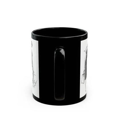 Beachwear illustrations, Woman magazine, 1957 - Black Coffee Mug - Go Mug Yourself