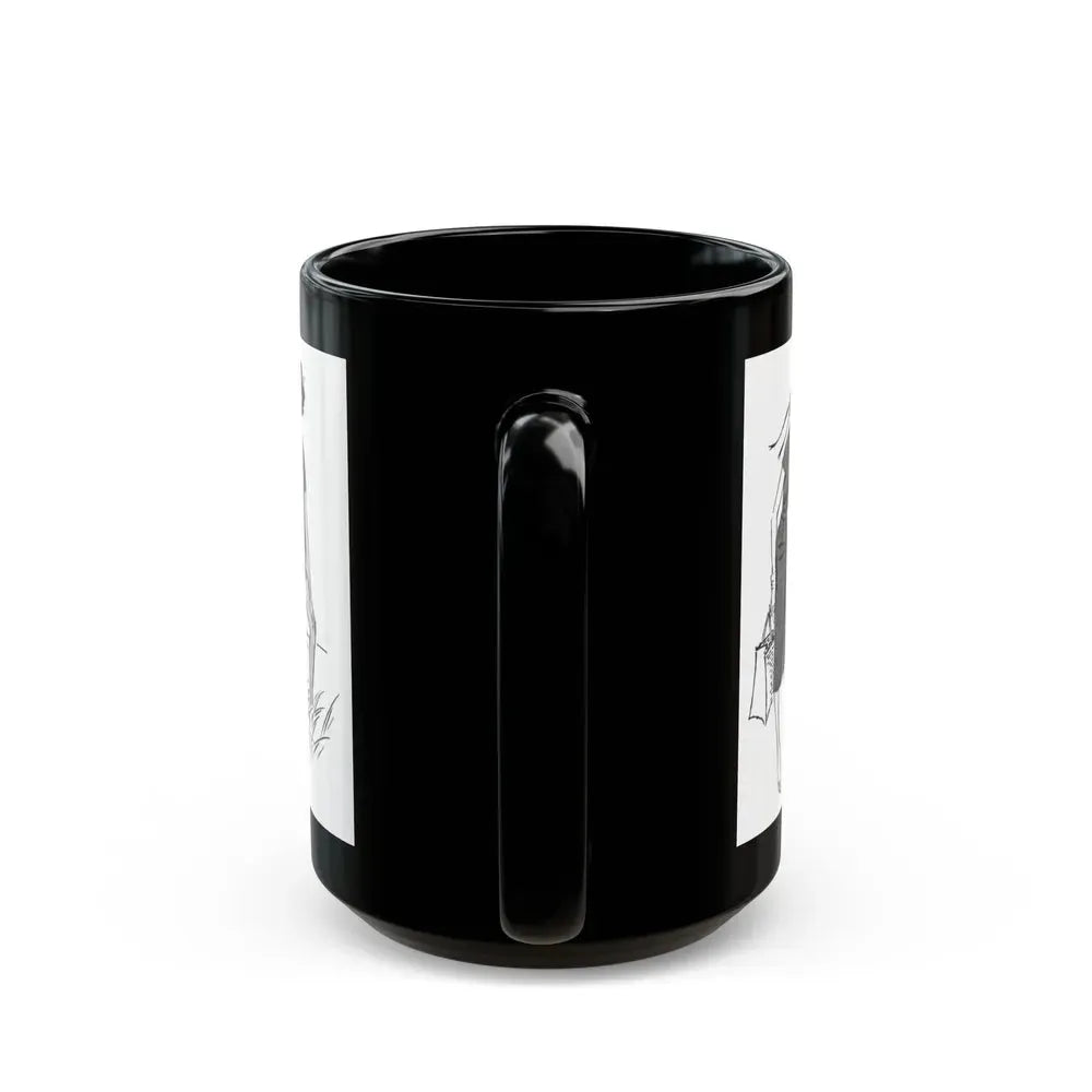 Beachwear illustrations, Woman magazine, 1957 - Black Coffee Mug - Go Mug Yourself