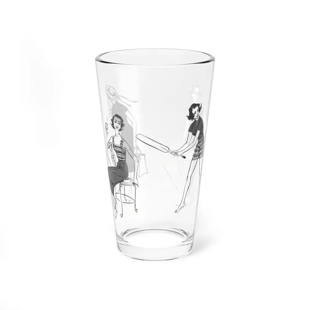 Beachwear illustrations, Woman magazine, 1957 (Magazine Illustration) Pint Glass 16oz 16oz - Go Mug Yourself