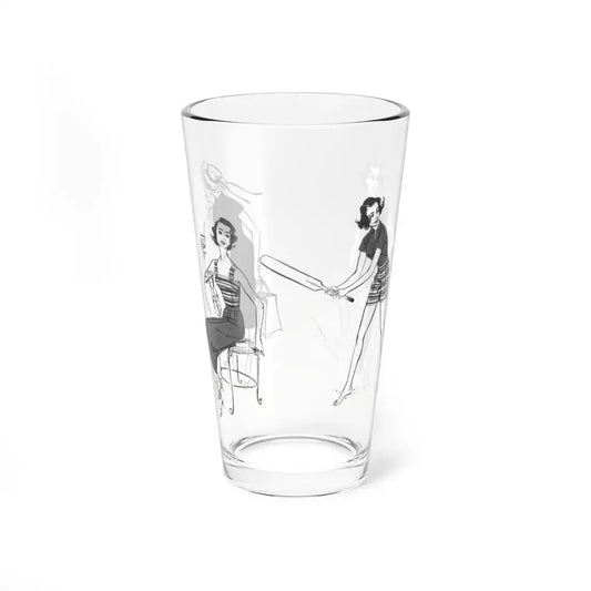 Beachwear illustrations, Woman magazine, 1957 (Magazine Illustration) Pint Glass 16oz 16oz - Go Mug Yourself