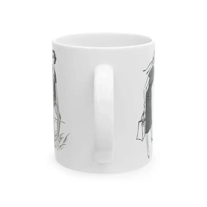 Beachwear illustrations, Woman magazine, 1957 - White Coffee Mug - Go Mug Yourself