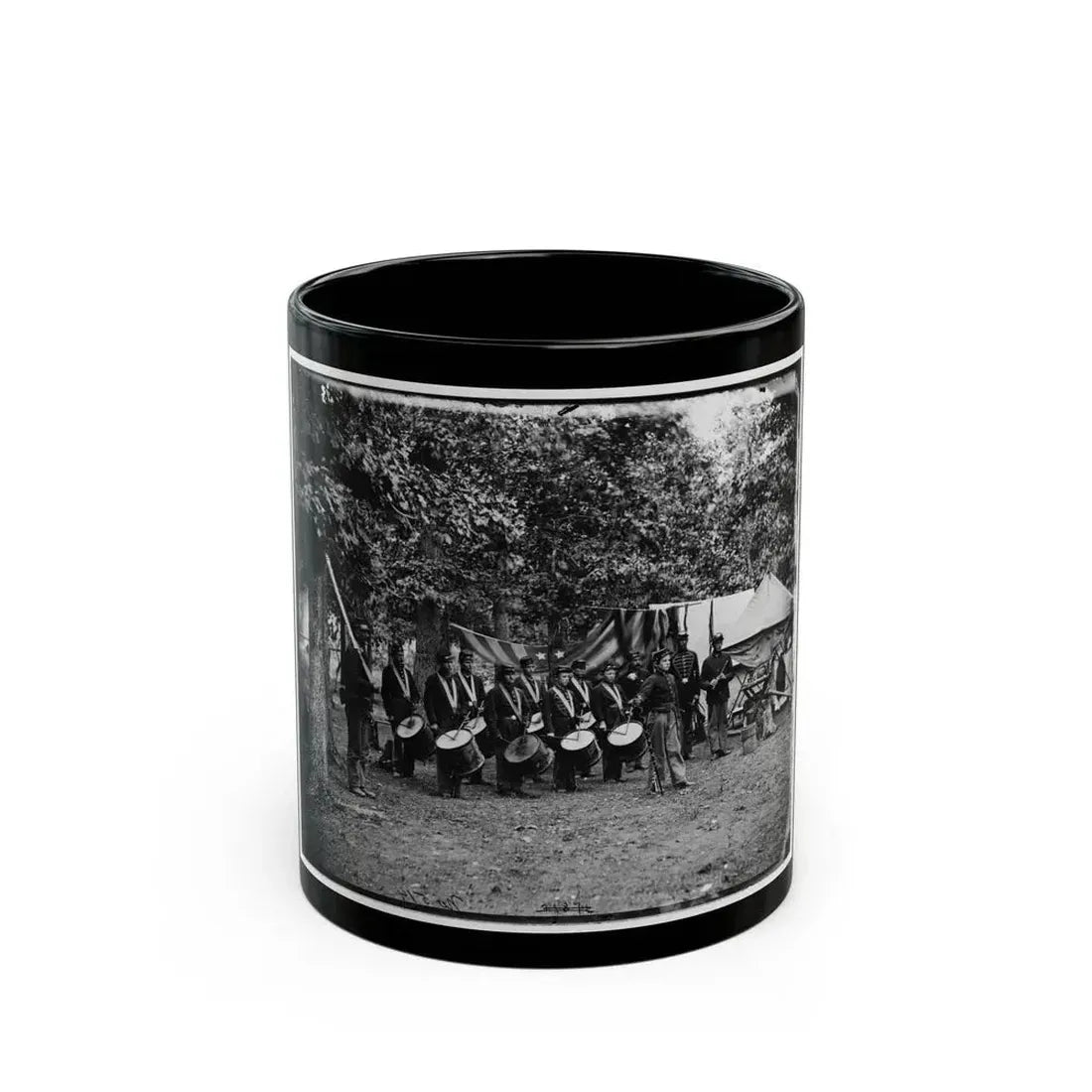 Bealeton, Va. Drum Corps, 93d New York Infantry (U.S. Civil War) Black Coffee Mug 11oz - Go Mug Yourself