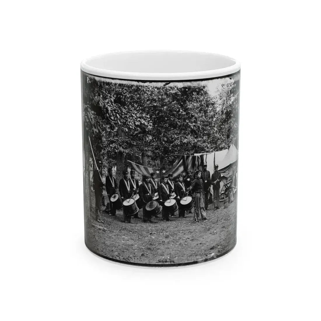 Bealeton, Va. Drum Corps, 93d New York Infantry (U.S. Civil War) White Coffee Mug 11oz - Go Mug Yourself