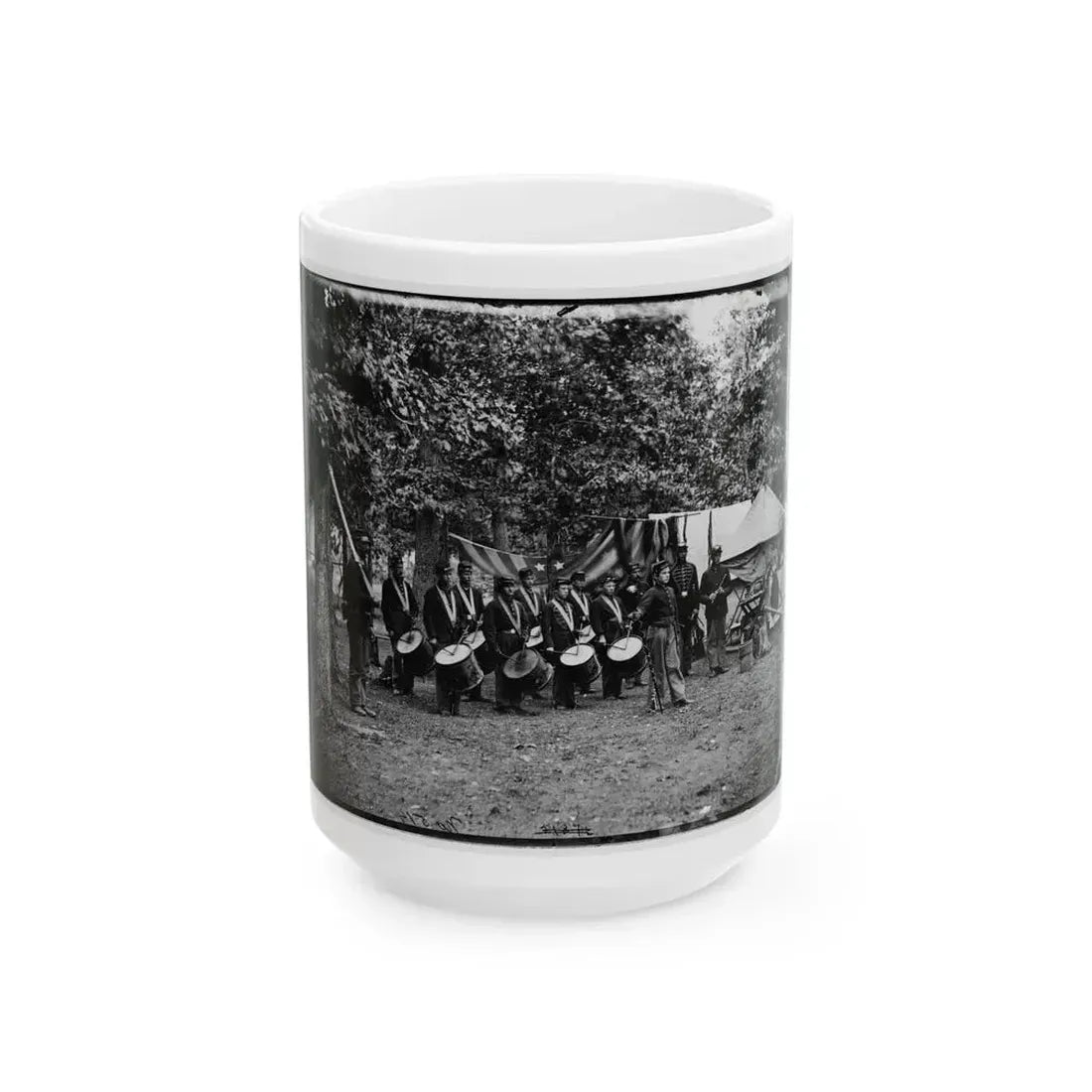 Bealeton, Va. Drum Corps, 93d New York Infantry (U.S. Civil War) White Coffee Mug 15oz - Go Mug Yourself