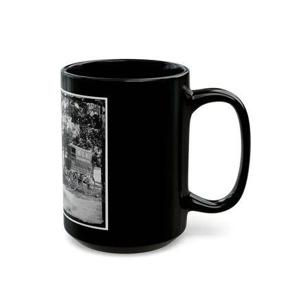 Bealeton, Va. Group At Tent And Wagon Of The New York Herald (U.S. Civil War) Black Coffee Mug - Go Mug Yourself