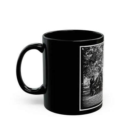 Bealeton, Va. Group At Tent And Wagon Of The New York Herald (U.S. Civil War) Black Coffee Mug - Go Mug Yourself
